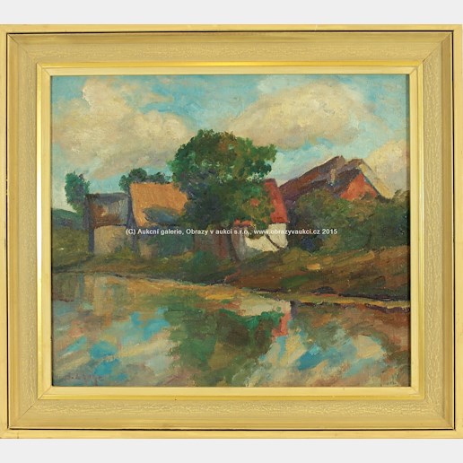Adolf Lange - U rybníka za vesnicí
