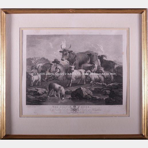 P.C.Canot podle Rosa di Tivoli - Párové obrazy: Zvířata na pastvě v romantické krajině 