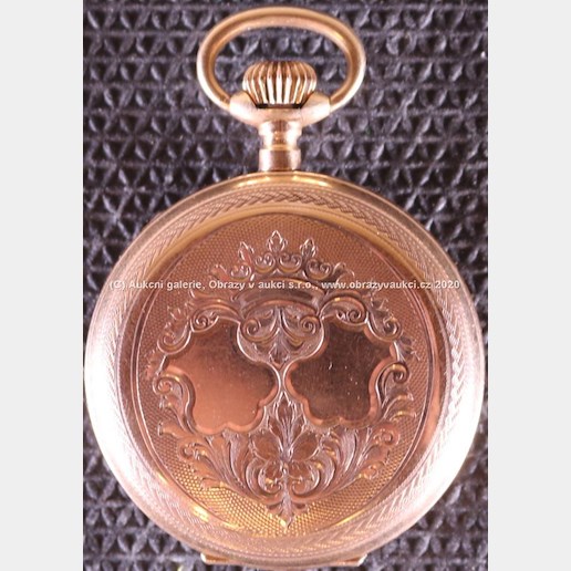 značeno Remontoir - Kapesní hodinky tříplášťové, zlato 585/1000, značeno platnou puncovní značkou Z-25, hrubá hmotnost 76,86 g