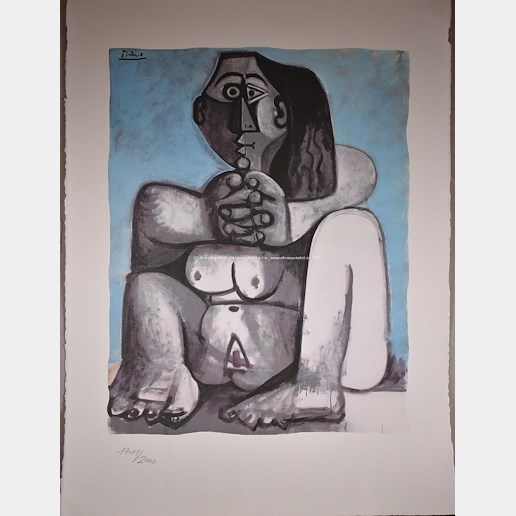 Pablo Picasso - Sedící ženský akt