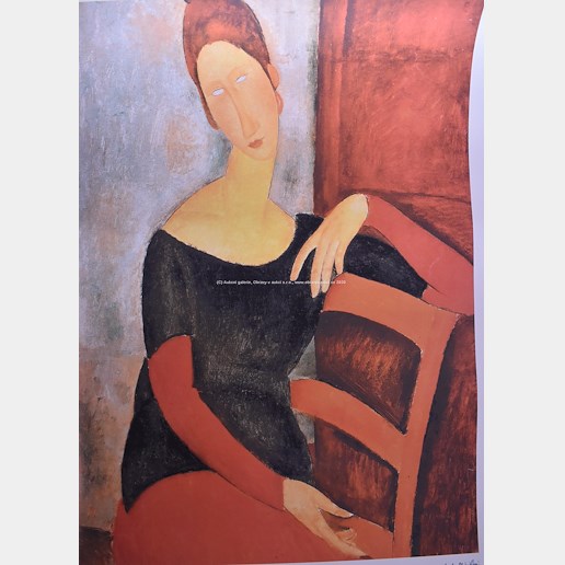 Amedeo Modigliani - Žena v červeném