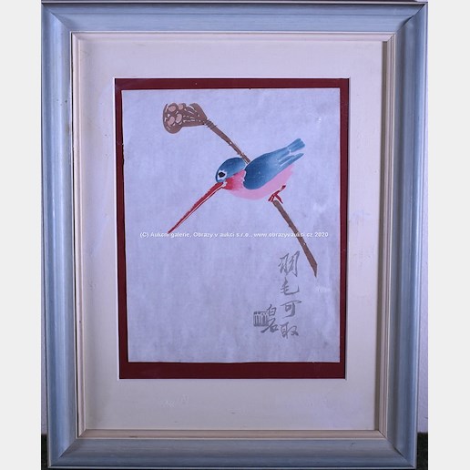 Qi Bai-Shi  - Ptáček na větvi
