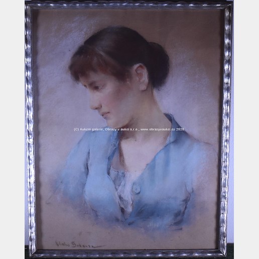 Vlaho Bukovac - Žena s modrou halenkou