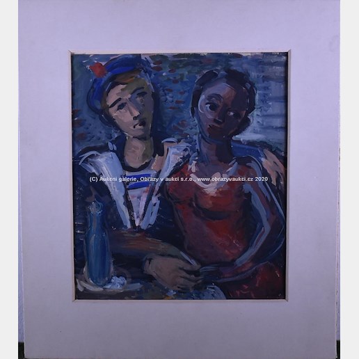 Český malíř 2. třetiny 20. století - Námořník s dívkou