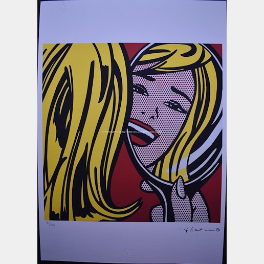 Roy Lichtenstein - Blondýna před zrcadlem