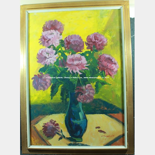 Olga Mandelová - Fialové chryzantémy