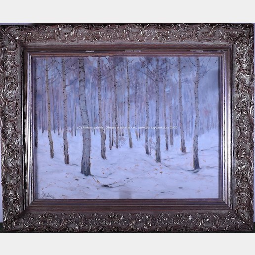 Karel Schadt - Březový les pod sněhem