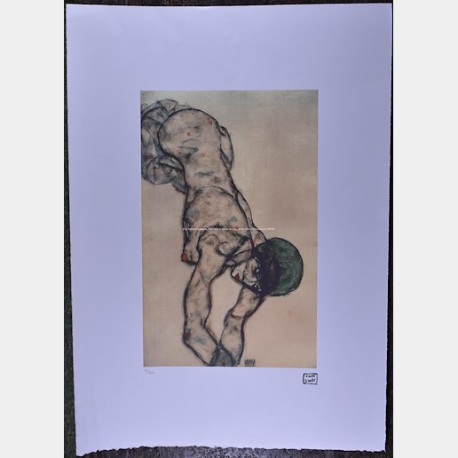 Egon Schiele - Dívka v zelené čepici