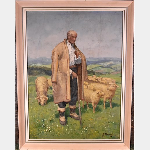 Josef Pokorný - Bača s ovcemi