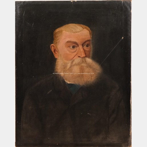 východoevropský malíř konec 19. století - Muž s plnovousem