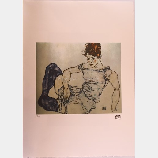 Egon Schiele - Pózující 