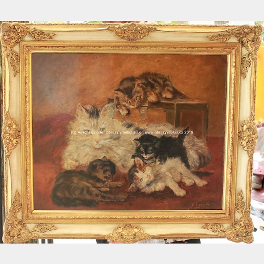 Fernand Laroche - Kočka s koťaty