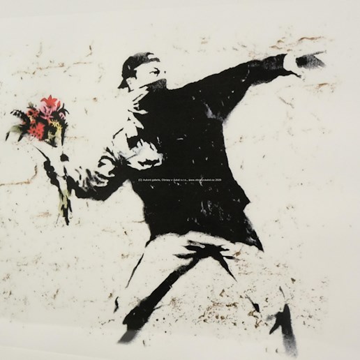 Banksy - Love Is In The Air, Flower Thrower
