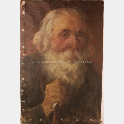 středoevropský malíř konce 19. stol. - Muž s plnovousem