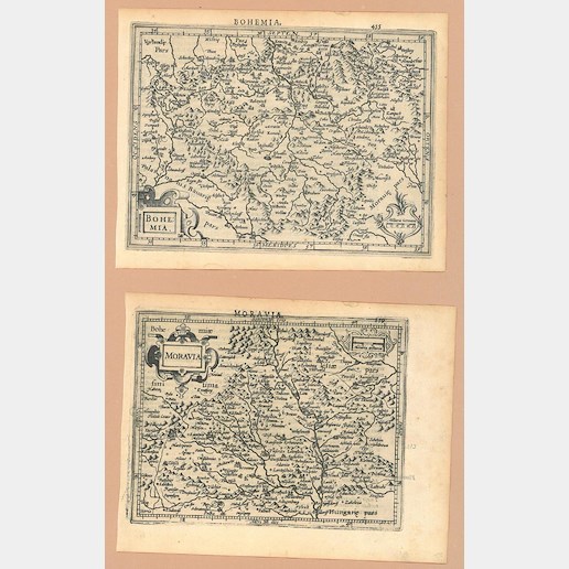 .. -  2 mapy Moravy a části Čech