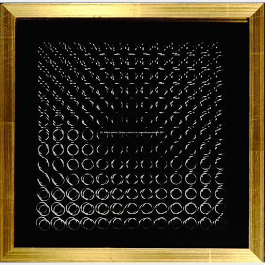Victor Vasarely - 3D Objekt - Hologram černý