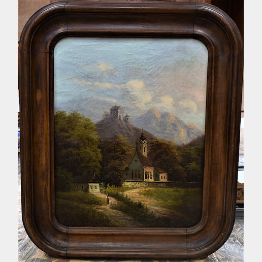 středoevropský malíř kolem roku 1810 - Alpská rakouská scenerie