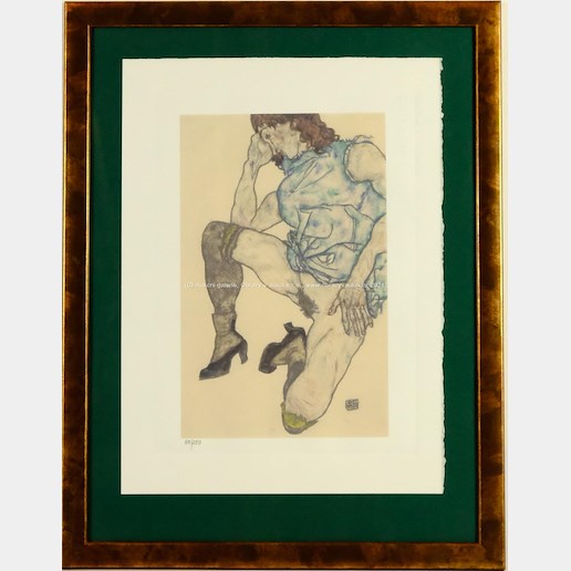 Egon Schiele - Kniendes Mädchen