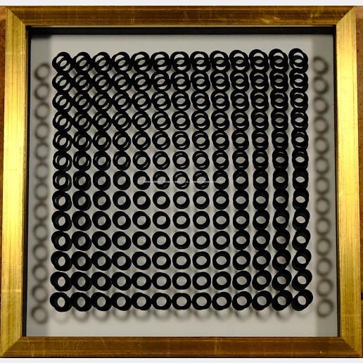 Victor Vasarely - 3D Objekt - Hologram bílý