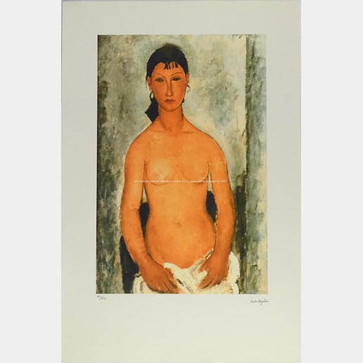 Amedeo Modigliani - Akt černovlasé dívky