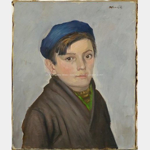 Jan Havlík - Portrét chlapce v čepici