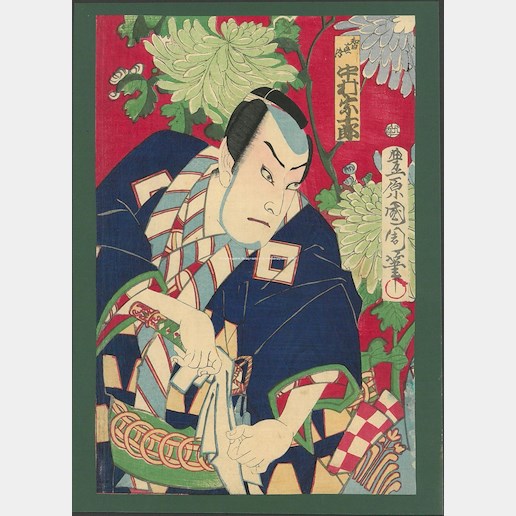 Kunichika - Samuraj a chryzantémy