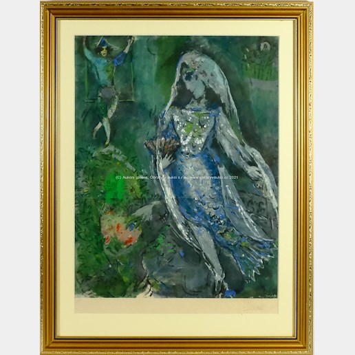 Marc Chagall - Dívka a pierot