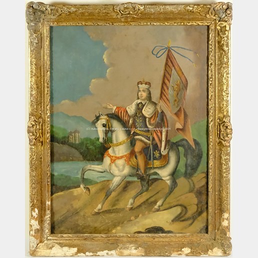 středoevropský malíř 19. století - Panovník na koni