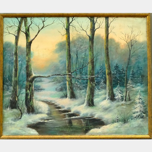 K. Lorenc - Lesní říčka v zimě