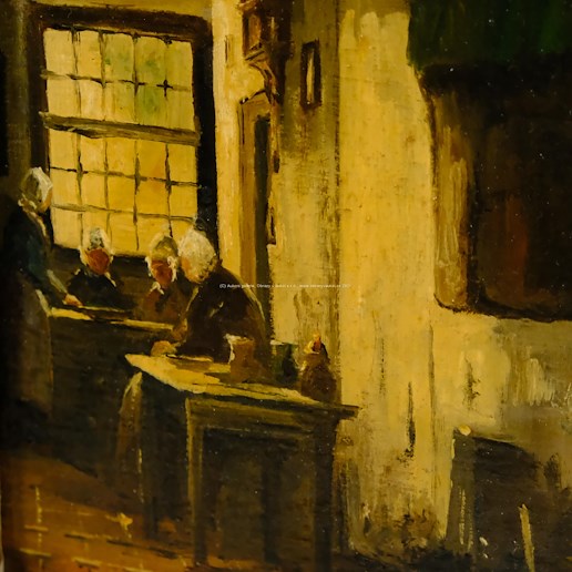 středoevropský malíř konce 19. stol. - Ženy ve světnici