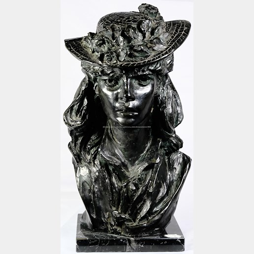 Auguste Rodin - Mladá dívka s květinovým kloboukem