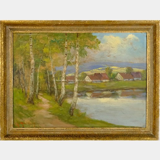 Gustav Reiter - Břízky u rybníka