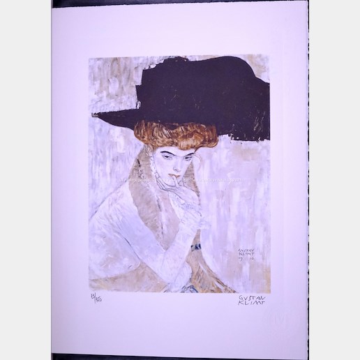 Gustav Klimt - Dáma v černém klobouku
