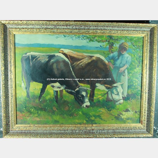 Ludvík Vacátko - S kravami na pastvě