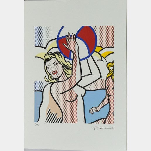 Roy Lichtenstein - Blondýnka s míčem
