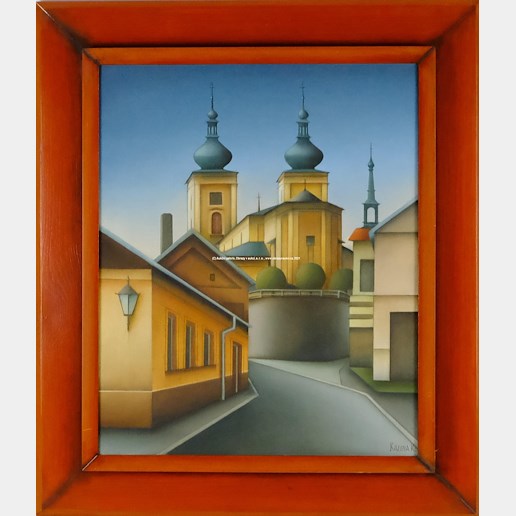 Karel Kalina - Bystřický kostel od Starého Města