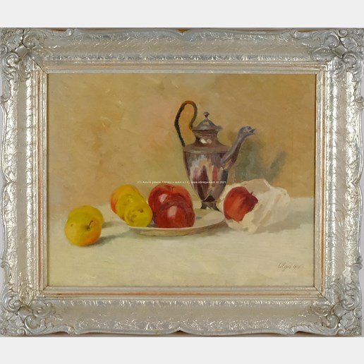 Olga - Zátiší s konvicí a ovocem