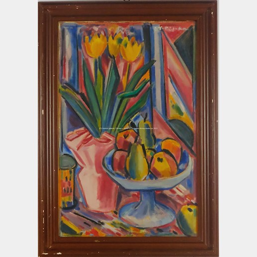Jindřich Otipka - Zátiší s tulipány