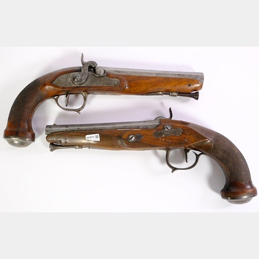 Západní Evropa, okolo roku 1850 - Párové pistole perkusní