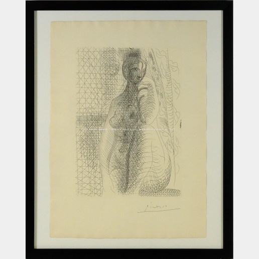 Pablo Picasso - Femme nue á la jambe pliée