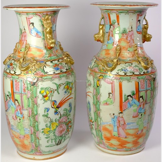 Čína, Kanton. Přelom 19. a 20. století - Párové vázy