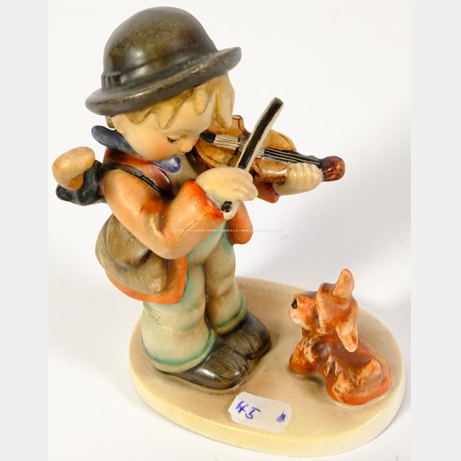 značeno Hummel - Malý houslista s psíkem