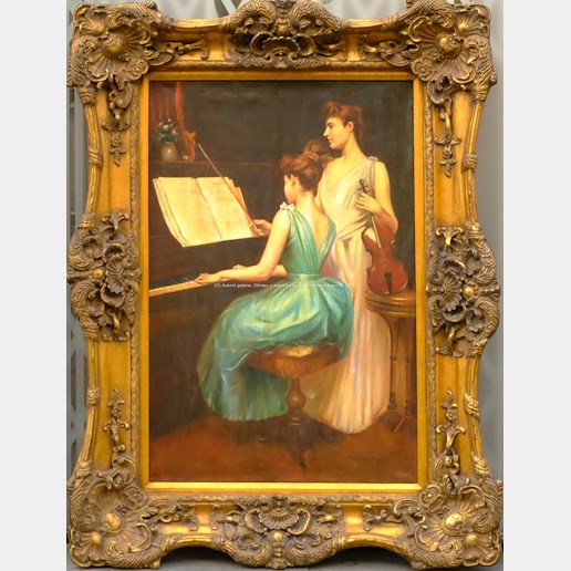 středoevropský malíř konce 20. století - Učitelka hudby