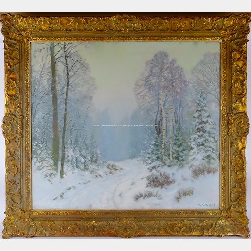 Karel Schadt - Cesta v zasněženém lese