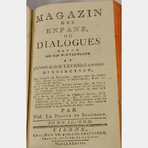 Jeanne-Marie Beaumont - Magazin des Enfans ou Dialogues entre une fage Gouvernante