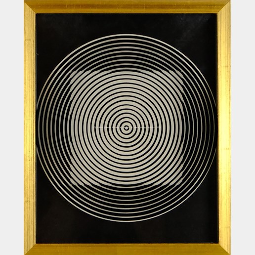 Victor Vasarely - 3D Objekt - Černý hologram