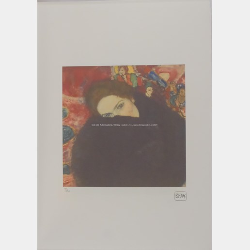 Gustav Klimt - Dame mit Muff