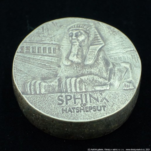 Neznámý autor - Stříbrná 5 uncová mince Egypt SFINGA 2021 Rep. CHAD. Stříbro 999/1000, hrubá hmotnost 155,75g