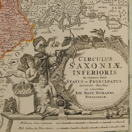 Johann Baptista Homann - Mapa Saska - Saxoniae Inferioris
