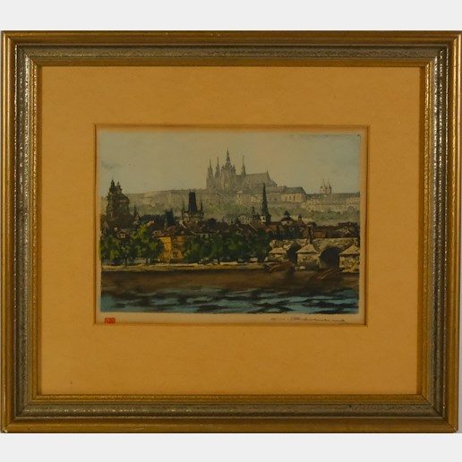 Vladislav Röhling - Pohled na Pražský hrad